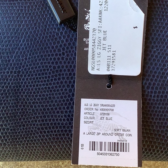 Burberry lizard wallet.Blue.New - Picture 4 of 10